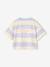 T-shirt fille cropped manches courtes beige+écru+rayé violet+rose poudré 13 - vertbaudet enfant 