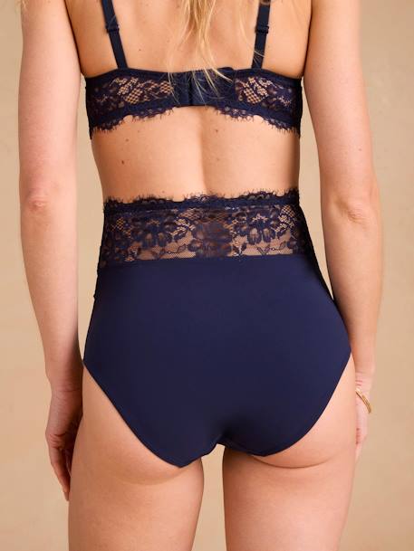 Lot de 2 culottes de grossesse taille haute crêpe et dentelle marine 5 - vertbaudet enfant 