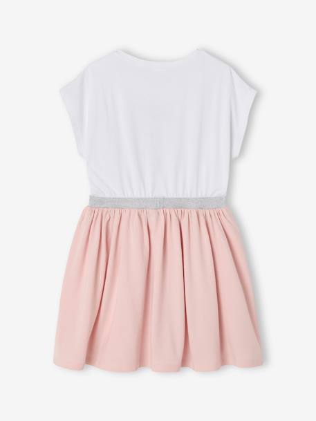 Robe patineuse Disney Minnie et Daisy ceinture glitter rose poudré 2 - vertbaudet enfant 