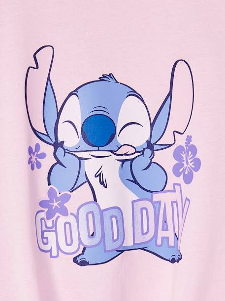 T-shirt noué 'Good day' Disney Stitch manches courtes lilas poudré 4 - vertbaudet enfant 