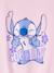 T-shirt noué 'Good day' Disney Stitch manches courtes lilas poudré 4 - vertbaudet enfant 