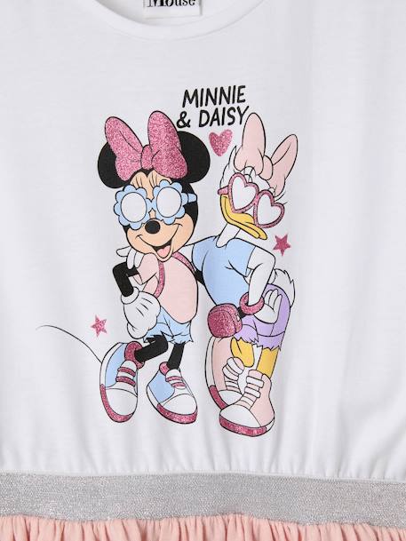 Robe patineuse Disney Minnie et Daisy ceinture glitter rose poudré 3 - vertbaudet enfant 