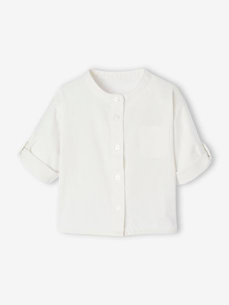 Ensemble bébé chemise et short cérémonie beige+vert sauge 21 - vertbaudet enfant 
