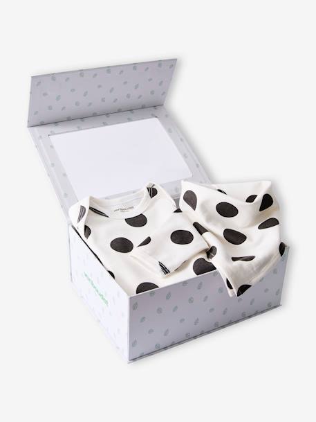Coffret naissance body bébé et bavoir à pois écru 5 - vertbaudet enfant 