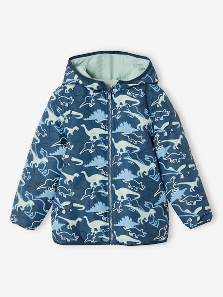 Blouson garçon réversible bleu océan+vert 3 - vertbaudet enfant 