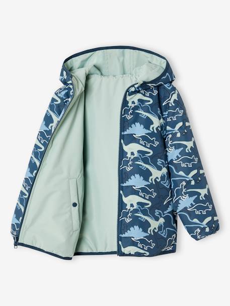 Blouson garçon réversible bleu océan+vert 7 - vertbaudet enfant 