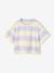 T-shirt fille cropped manches courtes beige+écru+rayé violet+rose poudré 12 - vertbaudet enfant 