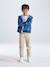 Pantalon garçon esprit chino facile à enfiler beige+marine 2 - vertbaudet enfant 