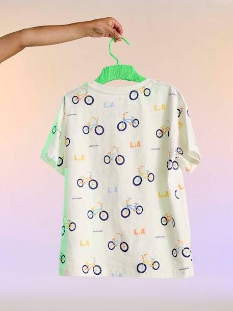T-shirt motifs graphiques blanc imprimé 5 - vertbaudet enfant 