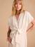 Robe chemise longue en lin mélangé grossesse et allaitement beige+noir 3 - vertbaudet enfant 