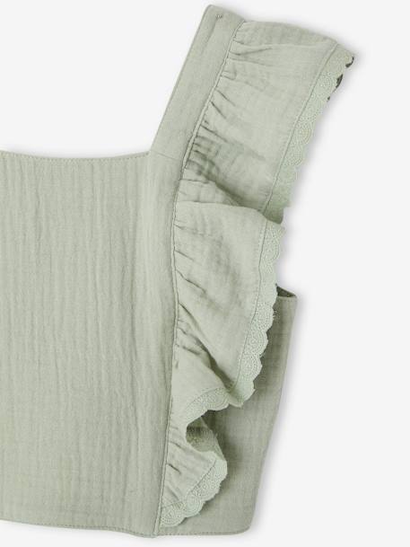 Ensemble fille cérémonie blouse jupe à volant blush+vert sauge 13 - vertbaudet enfant 