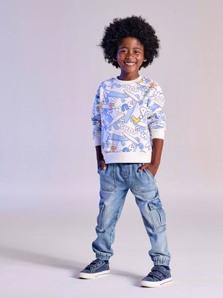 Sweat imprimé Skate blanc imprimé 5 - vertbaudet enfant 