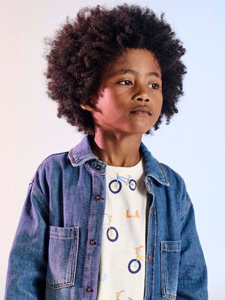Chemise en jean garçon personnalisable stone 2 - vertbaudet enfant 