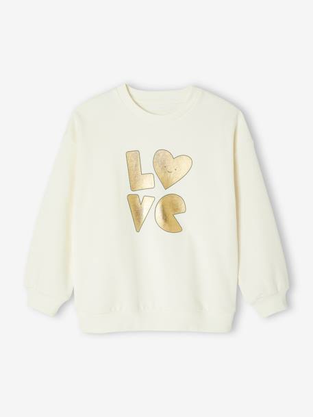 Ensemble sport fille sweat motif doré + legging vert sauge 2 - vertbaudet enfant 