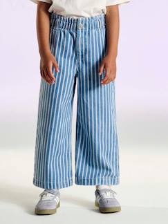 -Pantalon fille large motifs fantaisie 