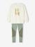 Ensemble sport fille sweat motif doré + legging vert sauge 1 - vertbaudet enfant 