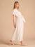 Robe chemise longue en lin mélangé grossesse et allaitement beige+noir 1 - vertbaudet enfant 