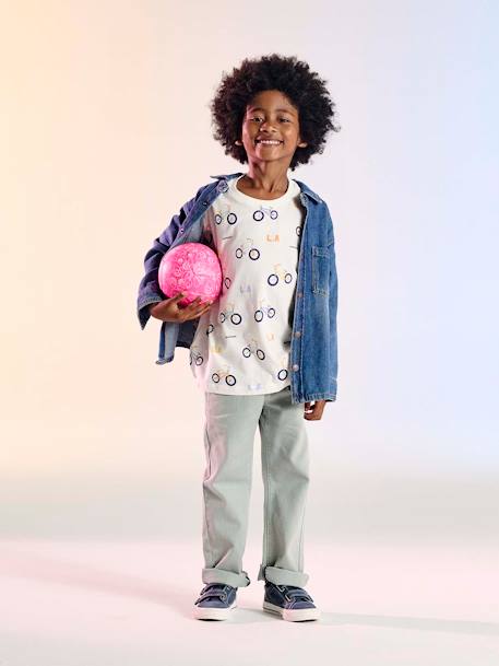 T-shirt motifs graphiques blanc imprimé 4 - vertbaudet enfant 