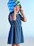 Robe fille denim manches à volants stone 6 - vertbaudet enfant 