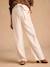 Pantalon de grossesse large matière légère avec lin beige 3 - vertbaudet enfant 