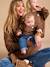 Sweat bébé léopard coeur doré capsule famille beige+gris foncé 1 - vertbaudet enfant 