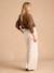 Pantalon de grossesse large matière légère avec lin beige 4 - vertbaudet enfant 