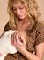 Robe longue grossesse effet cache-coeur en gaze de coton argile+beige+marine+terracotta 12 - vertbaudet enfant 