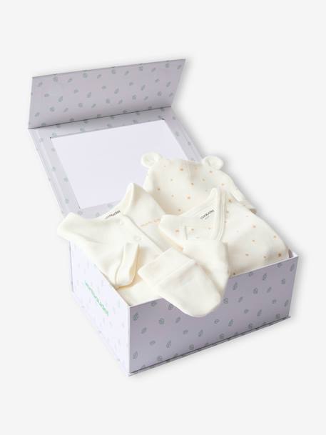 Ensemble naissance 4 pièces bébé spécial prématuré coffret cadeau écru 11 - vertbaudet enfant 
