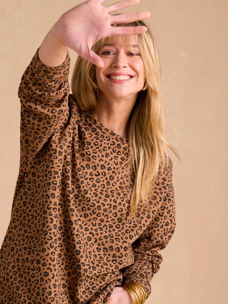 Sweat femme léopard capsule mère-fille beige 3 - vertbaudet enfant 