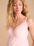 Chemise de nuit crêpe et dentelle grossesse et allaitement rose pâle 4 - vertbaudet enfant 