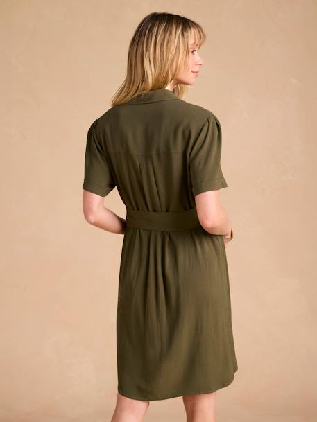 Robe chemise grossesse et allaitement kaki 3 - vertbaudet enfant 