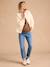 Veste matelassée évolutive avec protège-bébé grossesse et post grossesse en gaze de coton écru+kaki 4 - vertbaudet enfant 