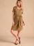 Robe courte grossesse bandeau noué devant olive 1 - vertbaudet enfant 