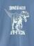 T-shirt motif dino garçon blanc chiné+bleu jean 6 - vertbaudet enfant 