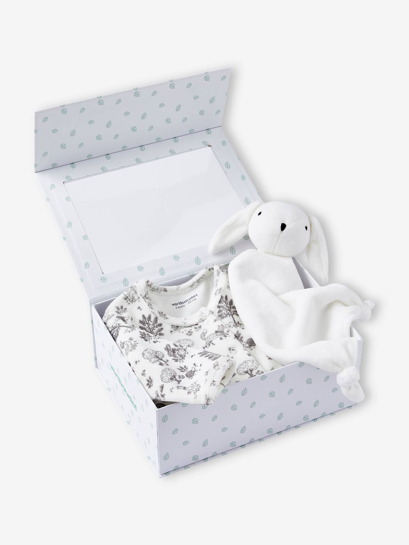 Coffret Cadeau Noël Bébé Vertbaudet - Dors-bien Velours Renne + Bonnet Pompon, Taille Naissance