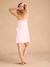 Chemise de nuit crêpe et dentelle grossesse et allaitement rose pâle 2 - vertbaudet enfant 
