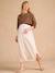 Jupe longue grossesse en viscose et lin beige 1 - vertbaudet enfant 