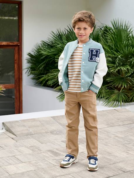 Pantalon garçon indestructible facile à enfiler beige+bleu nuit+kaki+vert sauge 2 - vertbaudet enfant 