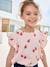 T-shirt à volants motifs fraises fille rose pâle 1 - vertbaudet enfant 