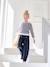 Pantalon fille large à pont marine+rouge 2 - vertbaudet enfant 
