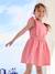 Robe fille en seersucker manches volantées blanc imprimé+carreaux rouge+vanille+vert sauge 8 - vertbaudet enfant 