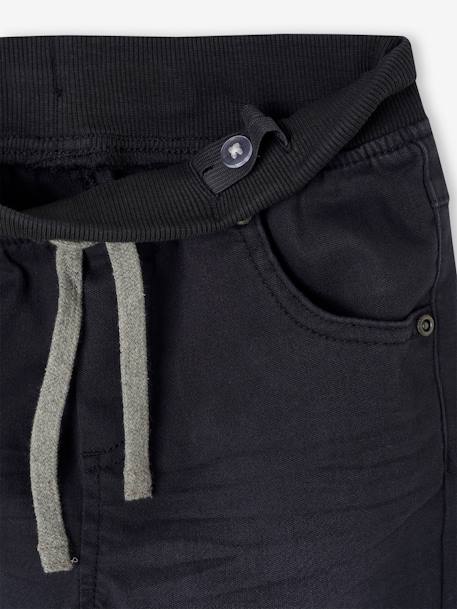 Pantalon garçon jogger facile à enfiler anthracite+bleu grisé+caramel+kaki 3 - vertbaudet enfant 