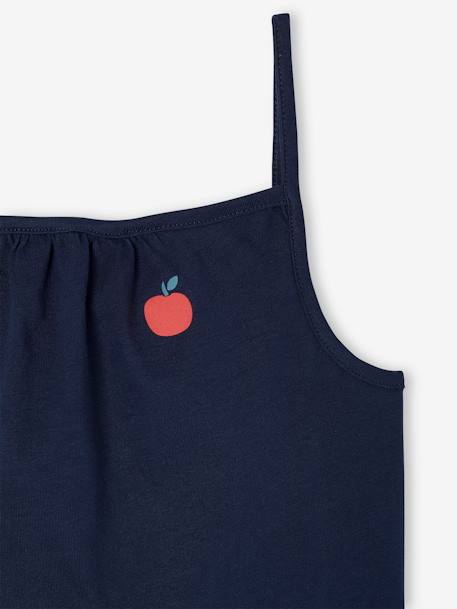 Lot de 3 débardeurs fille à fines bretelles écru+framboise+vert sauge 22 - vertbaudet enfant 