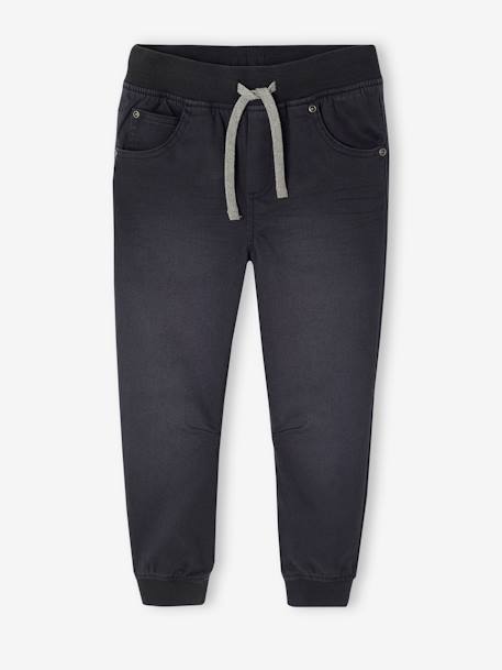 Pantalon garçon jogger facile à enfiler anthracite+bleu grisé+caramel+kaki 1 - vertbaudet enfant 