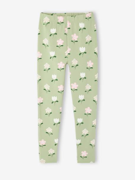 Legging fille imprimé encre+vert amande+vert d'eau+vert imprimé+vert sauge 13 - vertbaudet enfant 