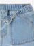 Short en jean fille bleu clair+bleu moyen+denim brut 4 - vertbaudet enfant 