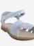 Sandales pailletées scratchées enfant collection maternelle blanc imprimé+lot bleu 12 - vertbaudet enfant 