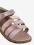 Sandales cuir enfant talon fermé collection maternelle lot marron+lot rose 12 - vertbaudet enfant 