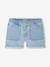 Short en jean fille bleu clair+bleu moyen+denim brut 2 - vertbaudet enfant 