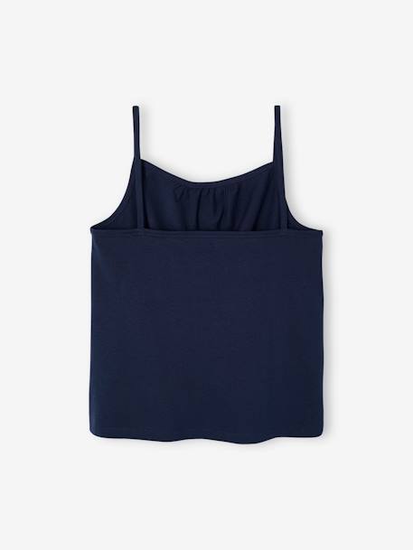 Lot de 3 débardeurs fille à fines bretelles écru+framboise+vert sauge 21 - vertbaudet enfant 